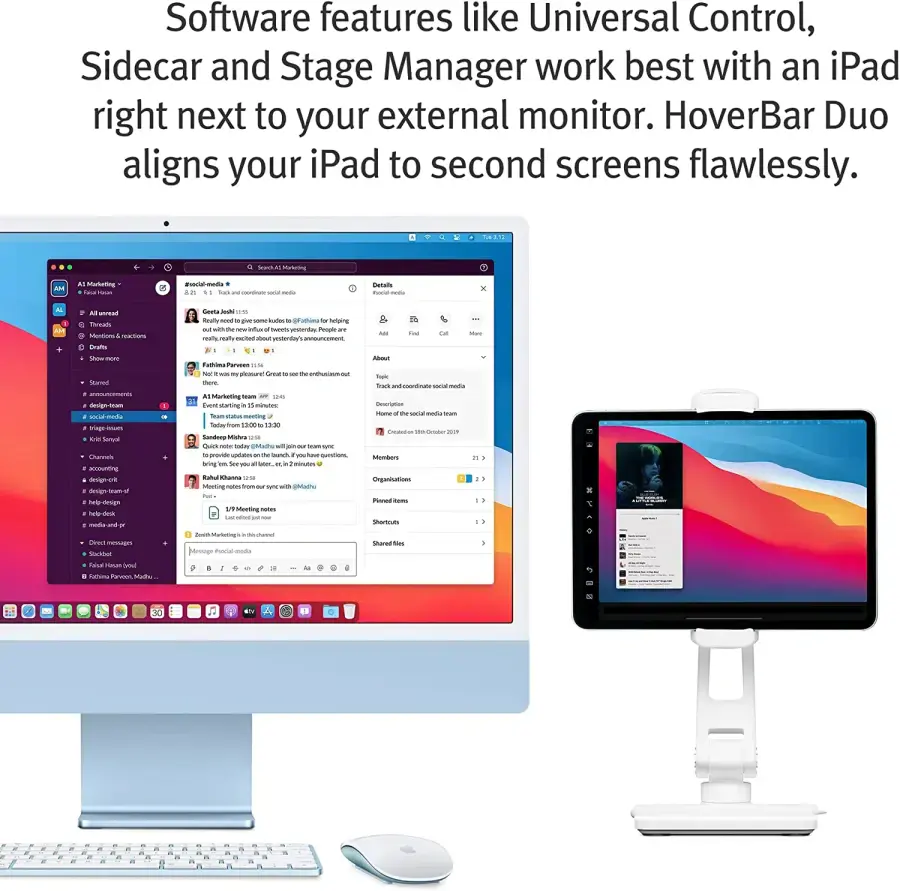 Подставка Twelve South HoverBar Duo (2nd Gen) for iPads/Tablets Matte - White (12-2144)
