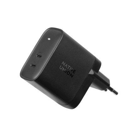 Зарядний пристрій Native Union Fast GaN Charger PD 65W Black (FAST-PD65-BLK-EU)