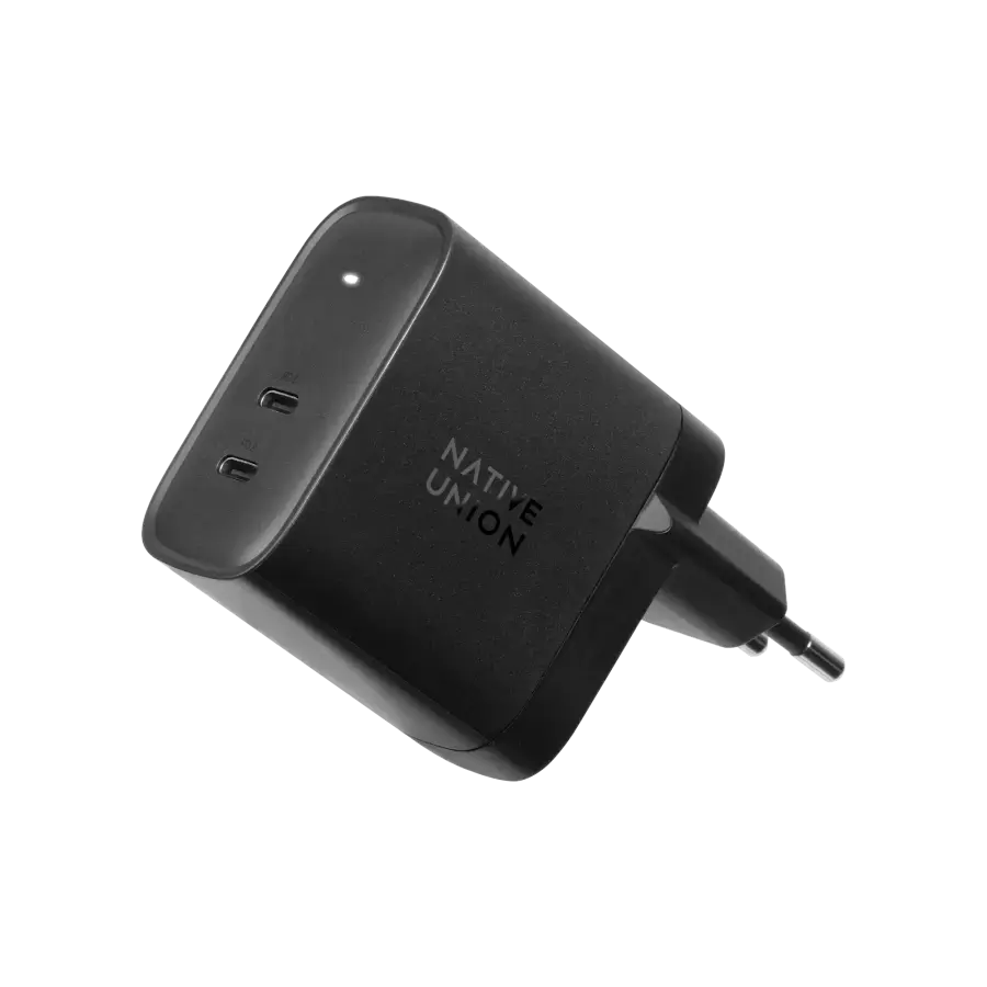 Зарядний пристрій Native Union Fast GaN Charger PD 65W Black (FAST-PD65-BLK-EU)