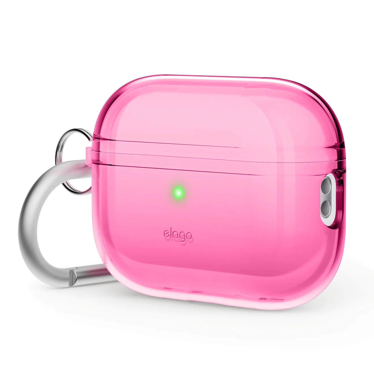 Elago Clear Hang case for AirPods Pro 2 - Neon Hot Pink (EAPP2CL-HANG-NHP)