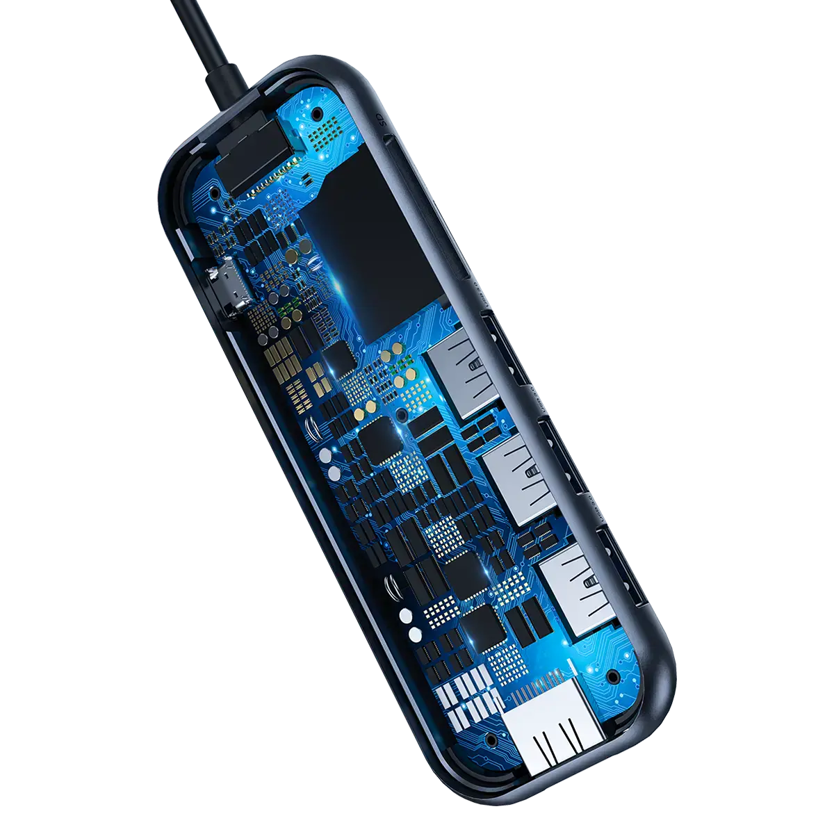 Baseus Mirror Series Multifunctional Hub (3 x USB 3.0, HDMI 4k, SD / Cardreader, PD) (CAHUB-CZ0G)
