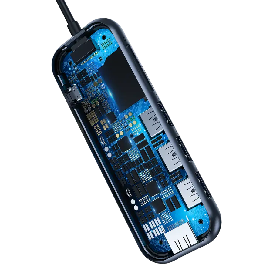 Baseus Mirror Series Multifunctional Hub (3 x USB 3.0, HDMI 4k, SD / Cardreader, PD) (CAHUB-CZ0G)