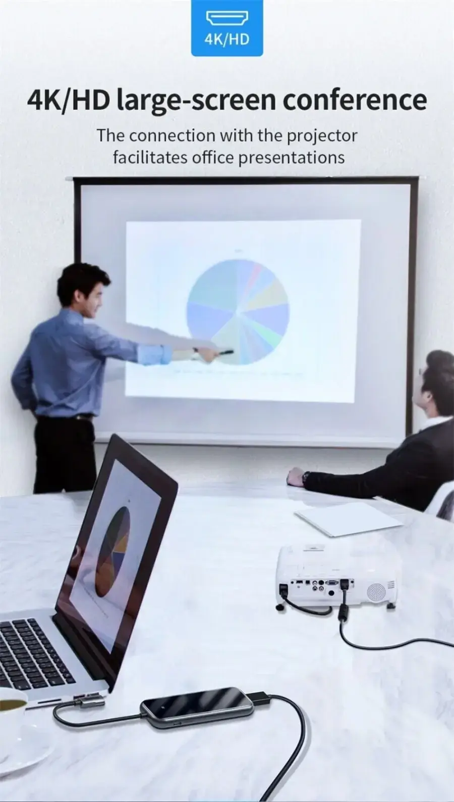 Baseus Mirror Series Multifunctional Hub (3 x USB 3.0, HDMI 4k, SD / Cardreader, PD) (CAHUB-CZ0G)