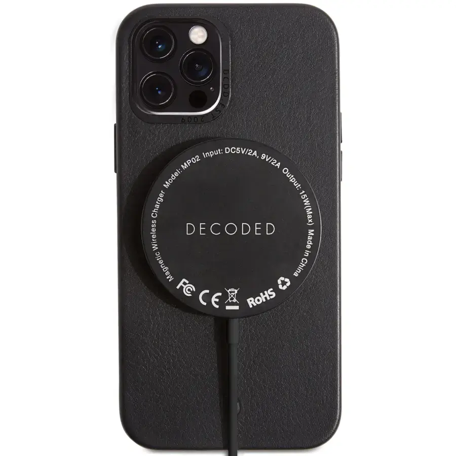 Бездротовий зарядний пристрій DECODED Magnetic Wireless Charging Puck Black (D21MSWC1BK)