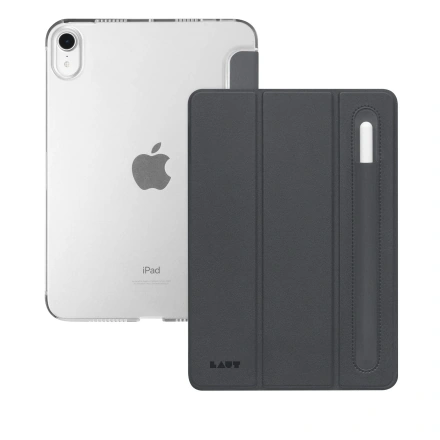 Чехол LAUT HUEX FOLIO case with Pencil Holder for iPad mini 6 2021 - Fog Grey (L_IPM6_HP_GY)