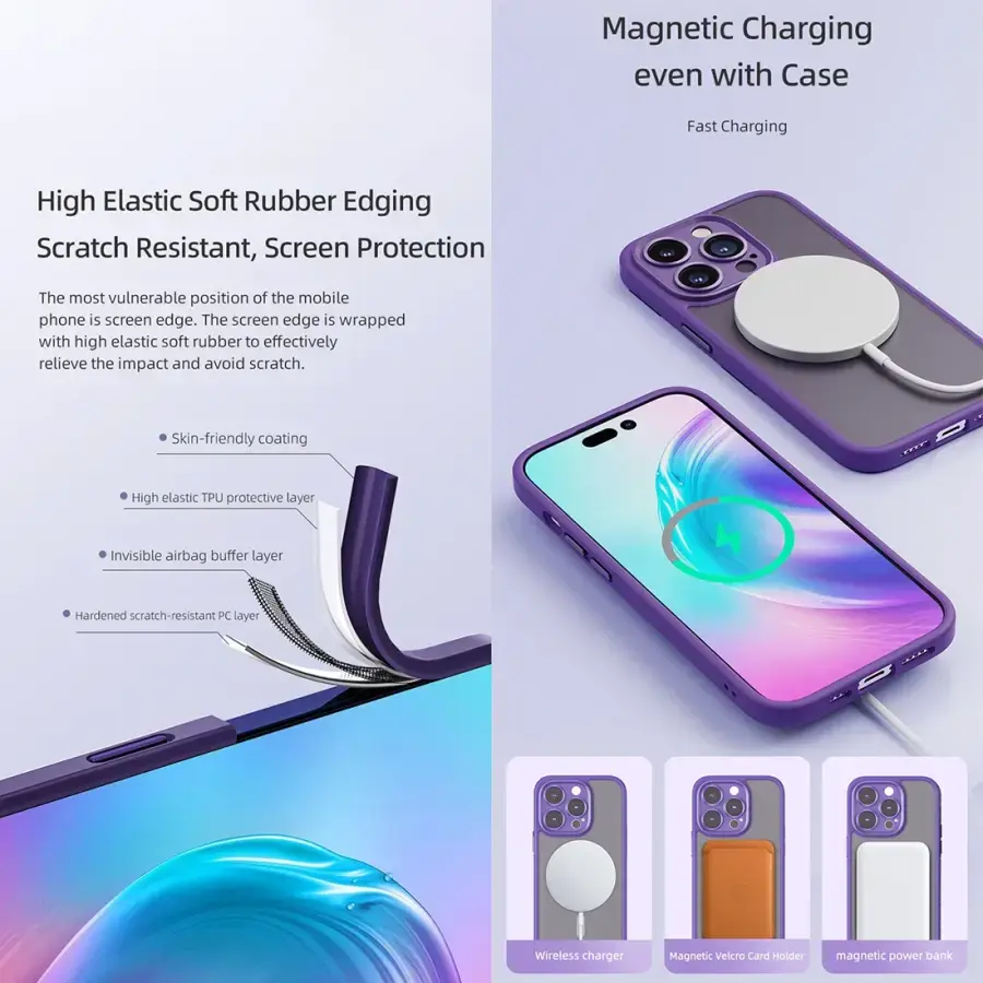 Чехол Rock Guard Touch Protection Case with Magsafe для iPhone 15 Pro Max - Titanium Gray (RPC3211)