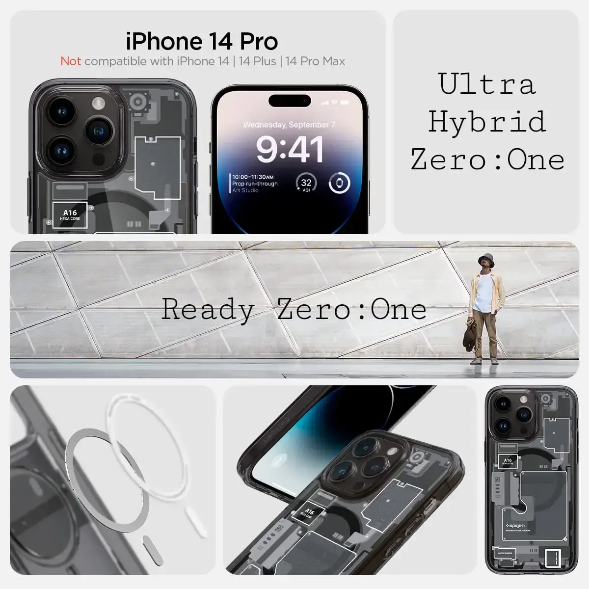 Чехол Spigen iPhone 14 Pro Ultra Hybrid MagSafe - Zero One (ACS05540)