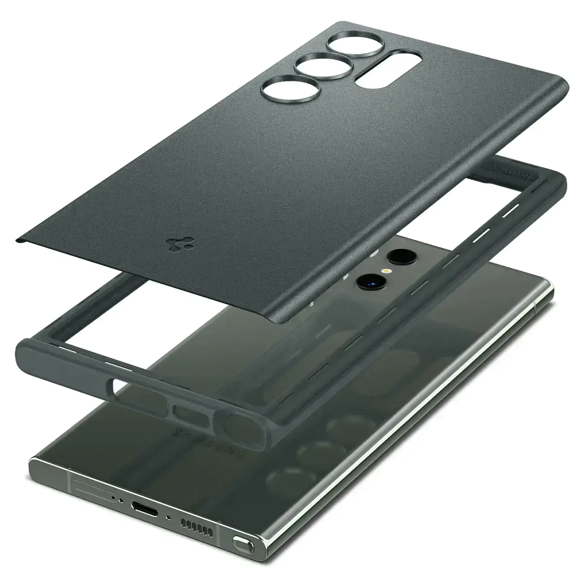 Чохол Spigen Thin Fit Case для Samsung Galaxy S23 Ultra - Abyss Green (ACS06077)