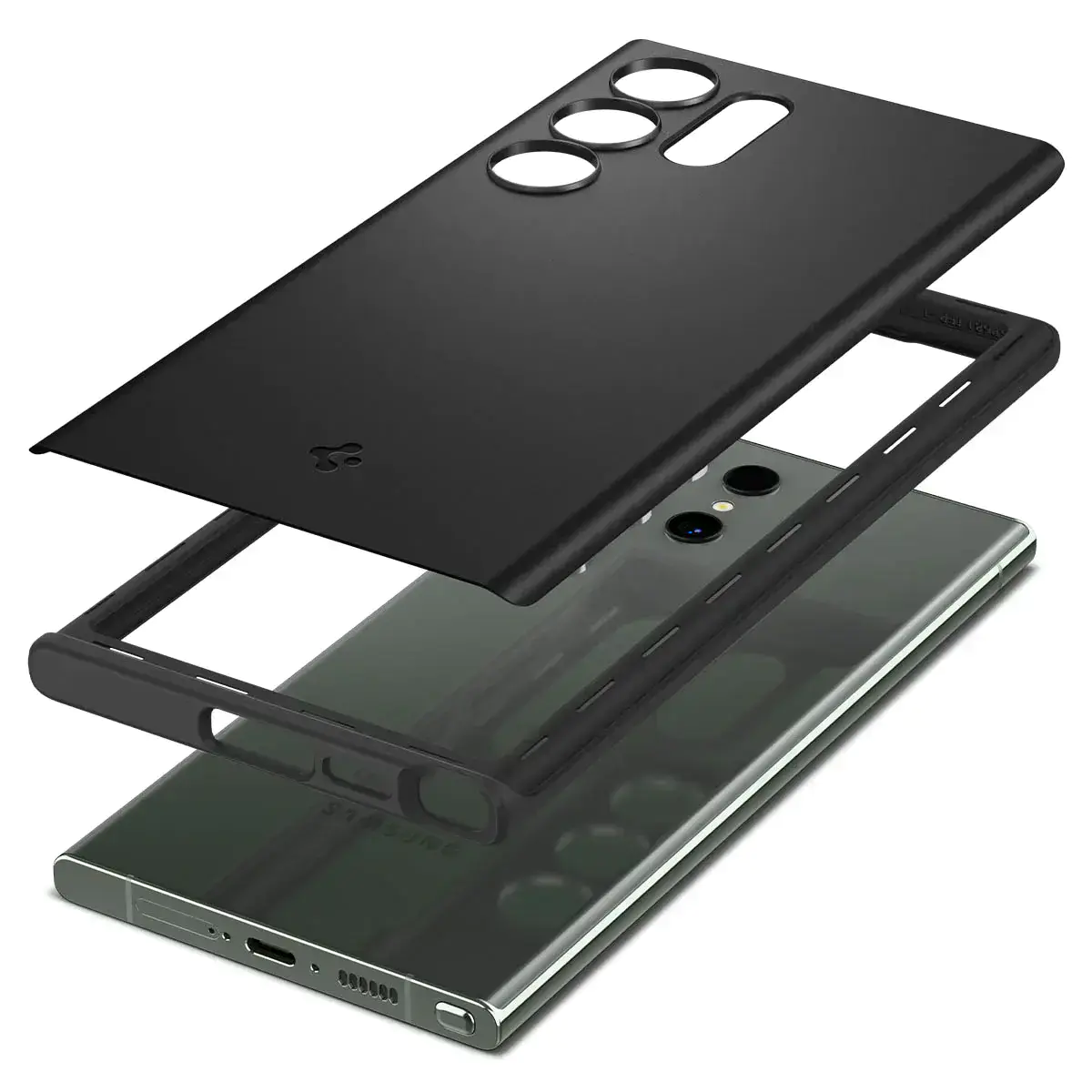 Чохол Spigen Thin Fit Case для Samsung Galaxy S23 Ultra - Black (ACS05609)