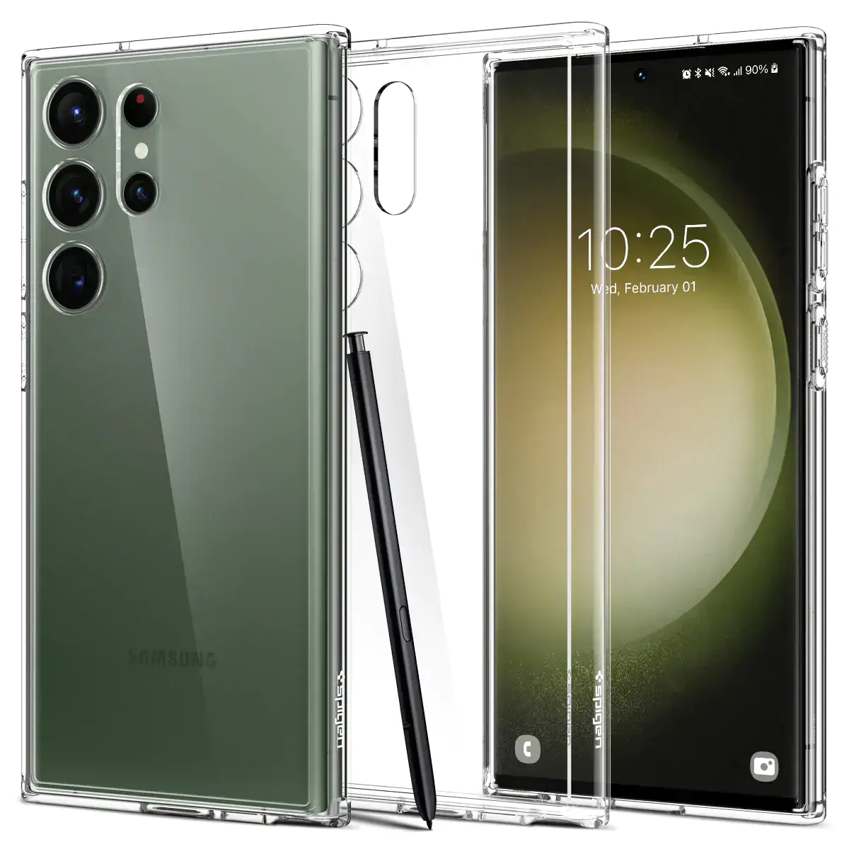 Чохол Spigen Ultra Hybrid Case для Samsung Galaxy S23 Ultra - Crystal Clear (ACS05617)