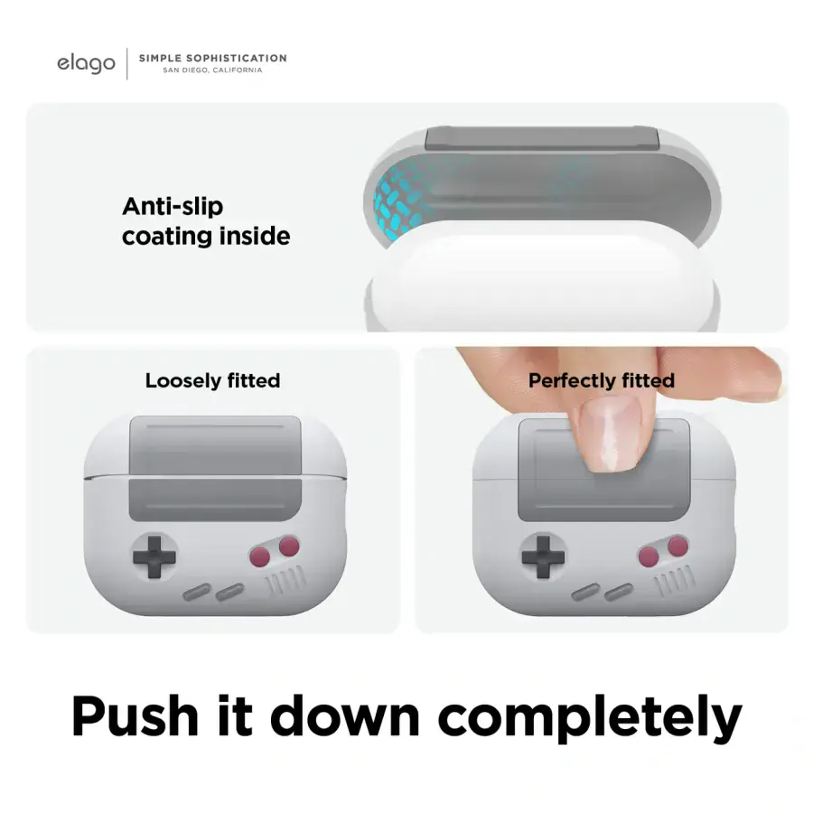 Elago AW5 Case with Strap for AirPods Pro 2 - Light Grey (EAPP2AW5+ROSTR-LGY)