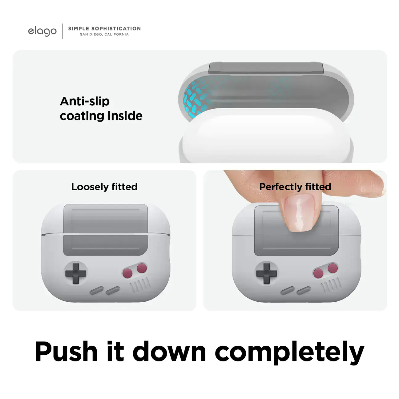 Elago AW5 Case with Strap for AirPods Pro 2 - Sand Pink (EAPP2AW5+ROSTR-SPK)