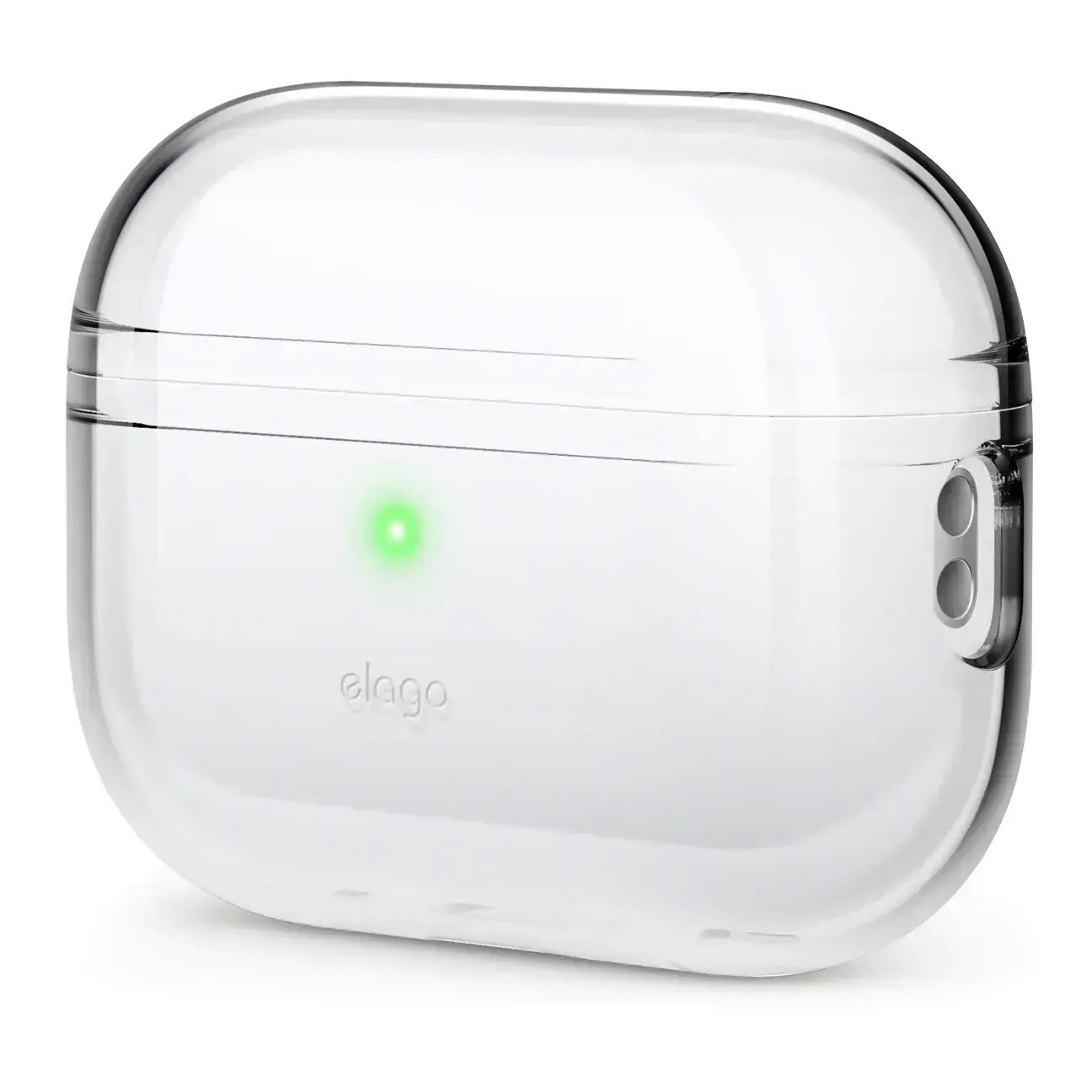 Elago Clear Basic case with Round Straps for AirPods Pro 2 - Lovely Pink (EAPP2CL-BA+ROSTR-LPK)