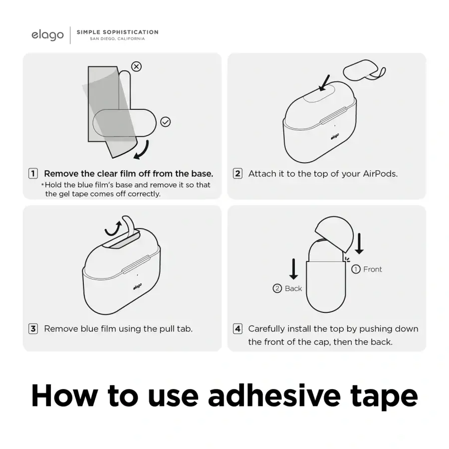 Elago Clear Basic case with Round Straps for AirPods Pro 2 - Neon Hot Pink (EAPP2CL-BA+ROSTR-NHP)