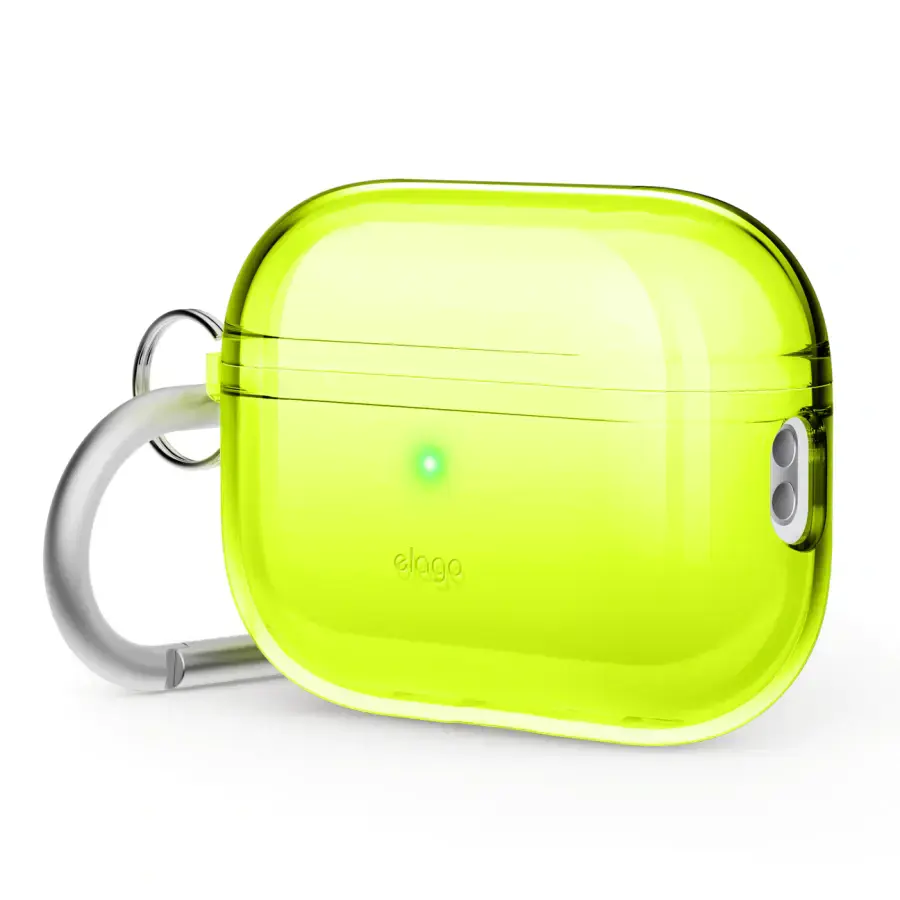 Elago Clear Hang case for AirPods Pro 2 - Neon Yellow (EAPP2CL-HANG-NYE)