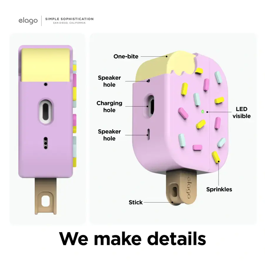 Elago Ice Cream Case for AirPods Pro 2 - Lavender (EAPP2-ICE-LV)