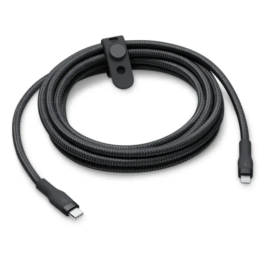 Кабель Belkin BOOST↑Charge Pro Flex USB-C Cable with Lightning Connector (2m) - Black (CAA011bt2MBK)