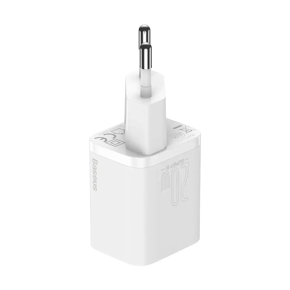 Сетевое зарядное устройство Baseus Super Si Quick Charger 1C 20W EU Sets with Type-C to Lightning Cable 1m - White (TZCCSUP-B02)