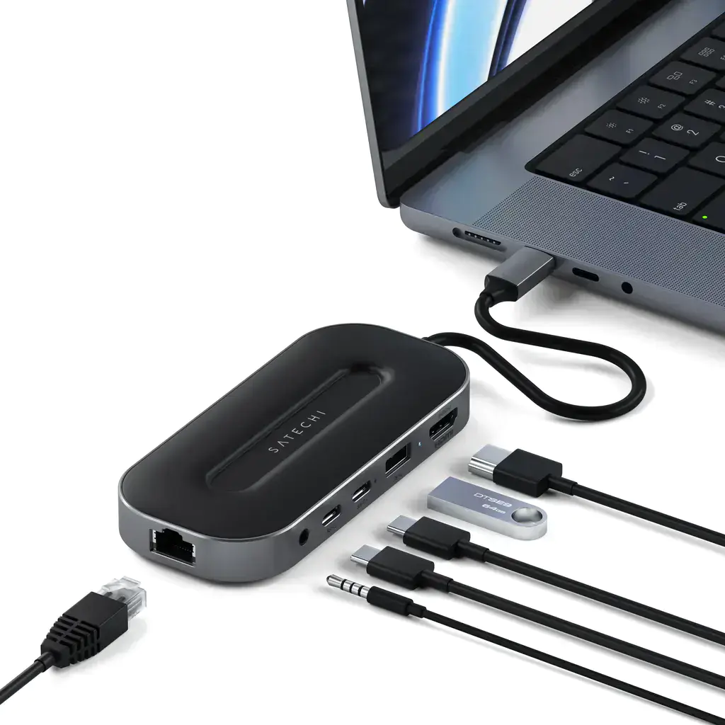 Мультипортовий адаптер Satechi USB-4 MultiPort W2.5G Ethernet Adapter Space Gray (ST-U4MGEM)