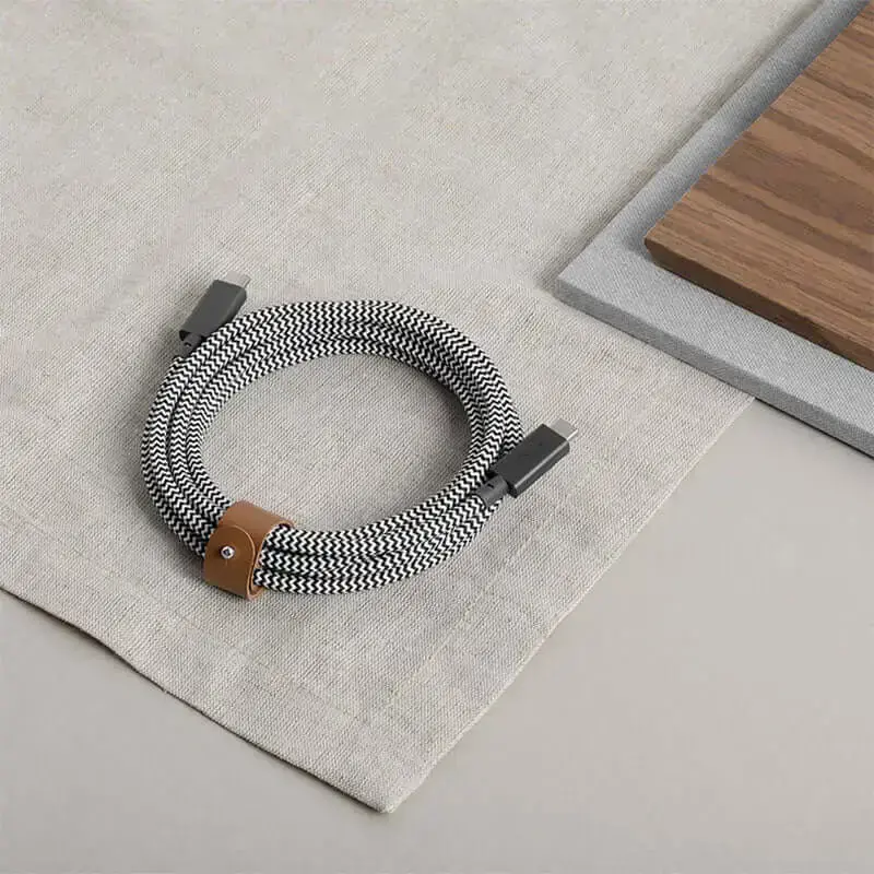 Native Union Belt Cable USB-C to USB-C Pro Zebra (2.4 m) (BELT-C-ZEB-PRO-NP)