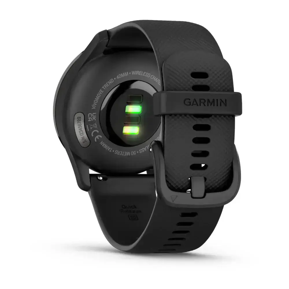 Смарт- часы Garmin Vivomove Trend Slate S. Steel Bezel with Black Case and S. Band (010-02665-00)