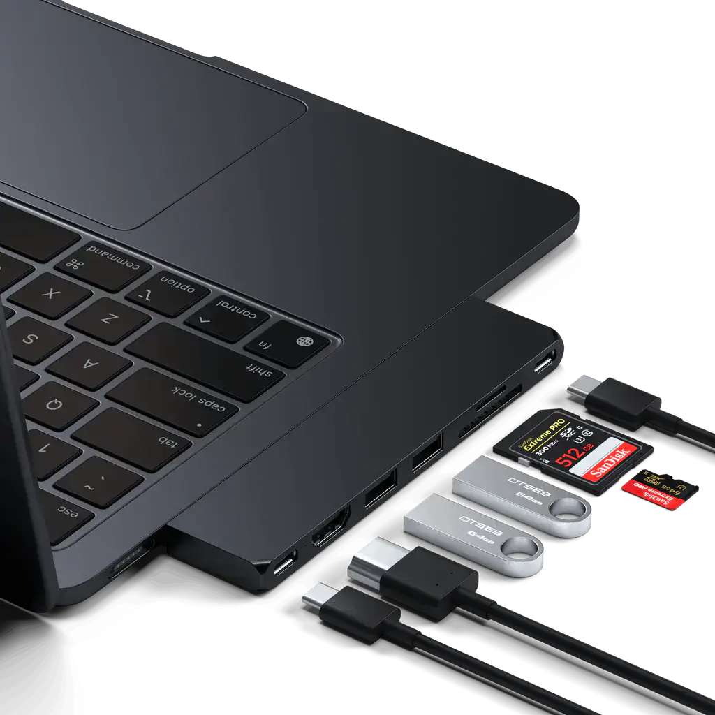 Тонкий концентратор Satechi Pro Hub Slim - Midnight (ST-HUCPHSD)
