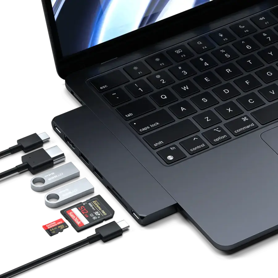 Тонкий концентратор Satechi Pro Hub Slim - Midnight (ST-HUCPHSD)