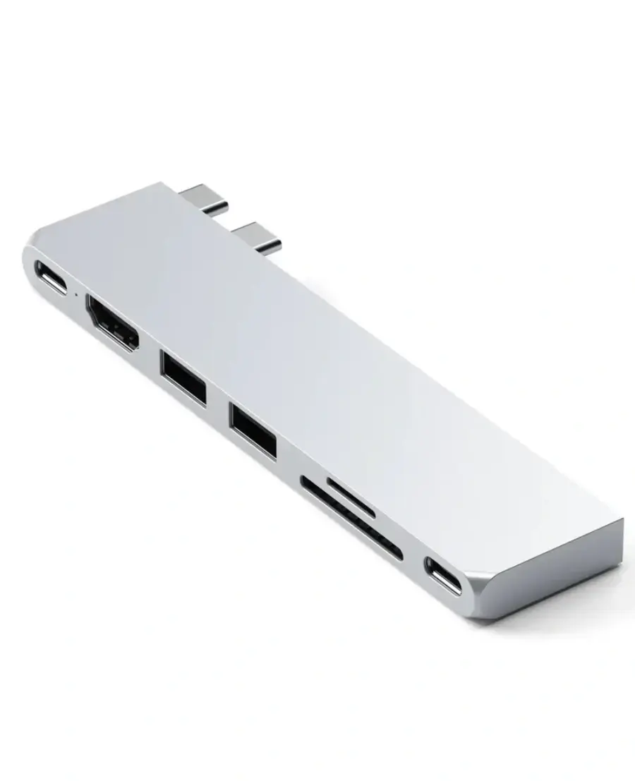 Тонкий концентратор Satechi Pro Hub Slim - Silver (ST-HUCPHSS)