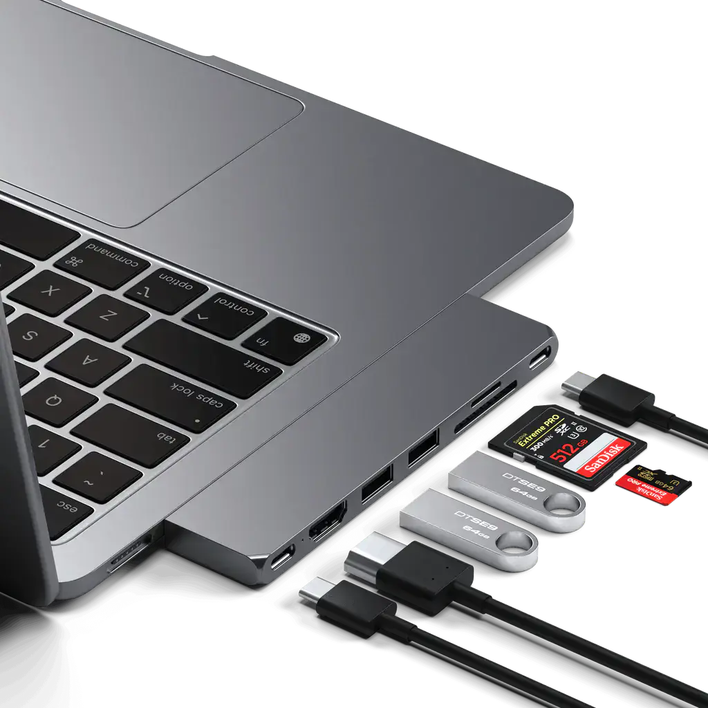 Тонкий концентратор Satechi Pro Hub Slim - Space Gray (ST-HUCPHSM)