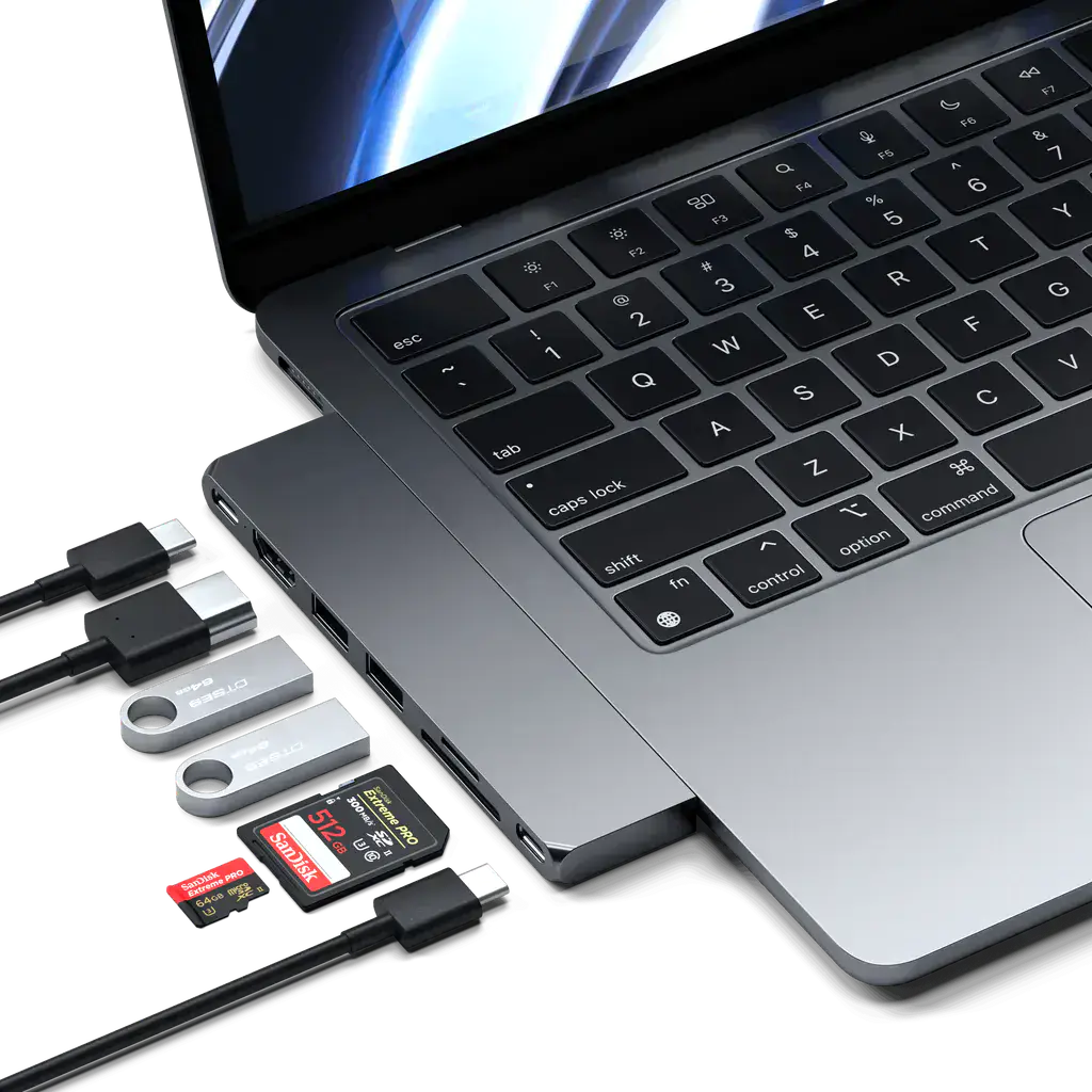 Тонкий концентратор Satechi Pro Hub Slim - Space Gray (ST-HUCPHSM)
