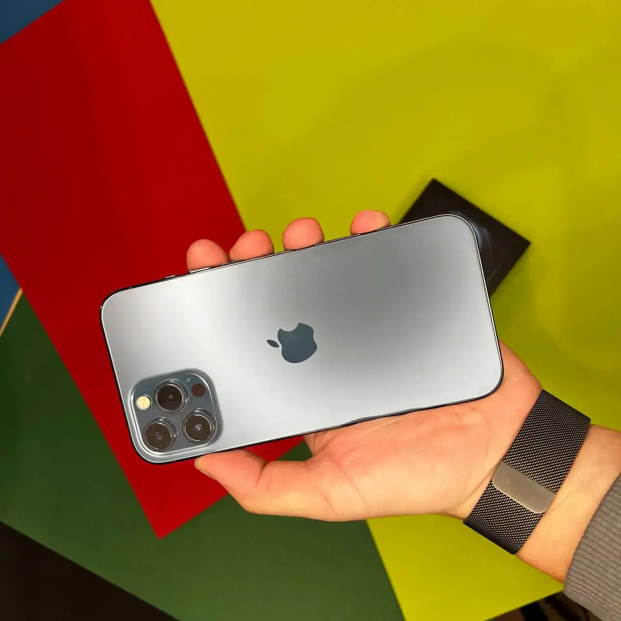 📲USED Apple iPhone 12 Pro Max 128GB Pacific Blue (MGCJ3, MGDA3),🔋87% (Стан - 9.5/10, Комплект - iPhone, коробка | гарантія - 1 міс.)