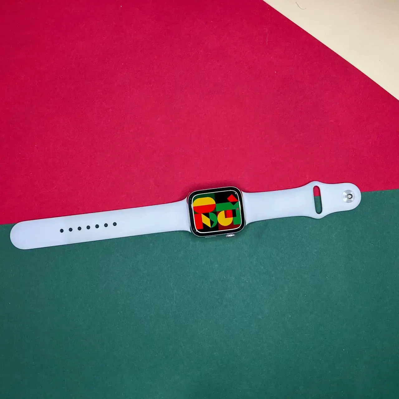 ⏰USED Apple Watch Series 4 (GPS + Cellular) 44mm Stainless Steel Case with White Sport Band (MTV22, MTX02),🔋91%(Стан - 9/10, комплект повний, гарантія - 1 міс.)