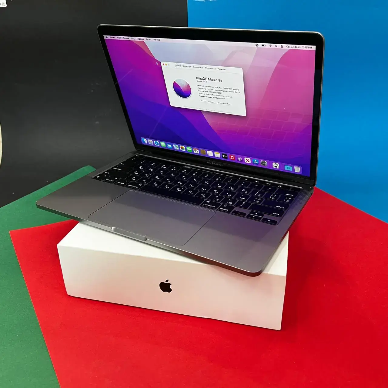💻 USED MacBook Pro 13" Space Gray (MXK32) 2020 (i5/8GB/256SSD), (Стан - 8.9/10. Комплект - повний, гарантія - 1 міс.) - Cycle 280