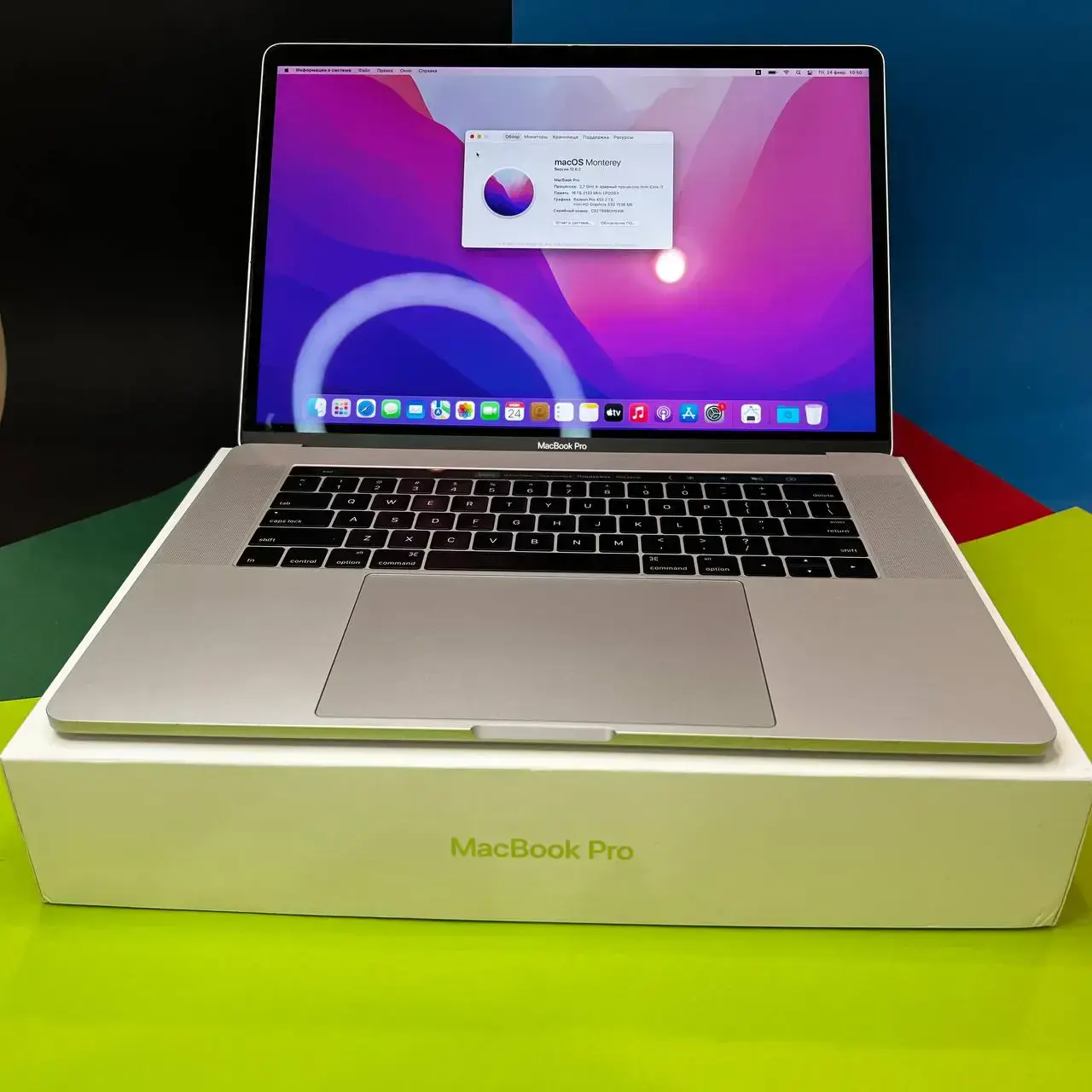 💻 USED MacBook Pro 15" Silver (MLW82) 2016, (i7/16GB/512GB) (Состояние - 8.8/10. Комплект - полное | гарантия - 1 мес.) - Cycle 605