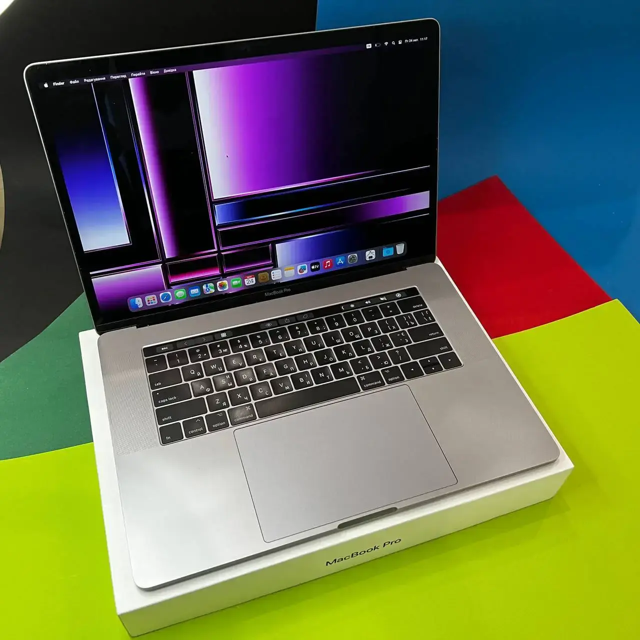 USED MacBook Pro 15" Space Gray (MPTT2) 2017 (i7/16GB/512SSD)🔋86% (Стан - 9/10. Комплект - повний | гарантія - 3 міс.) - Cycle 180