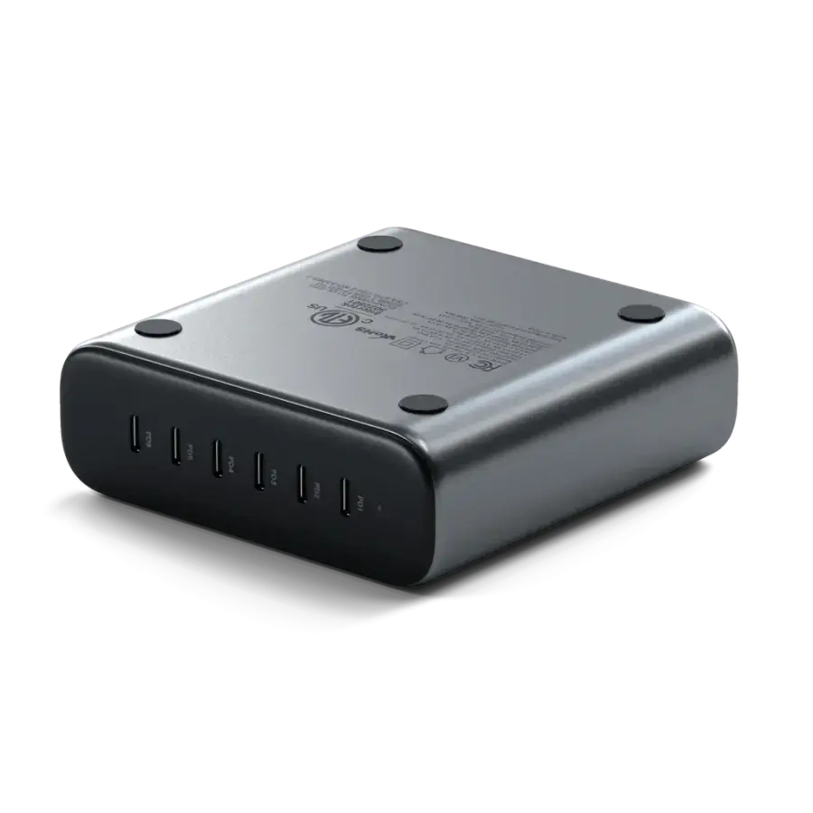 Зарядний пристрій Satechi 200W 6-Port USB-C PD GaN Charger (ST-C200GM-EU)