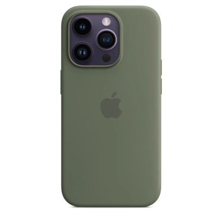 Чехол Apple iPhone 14 Pro Silicone Case with Animation & MagSafe (1:1 original) - Olive