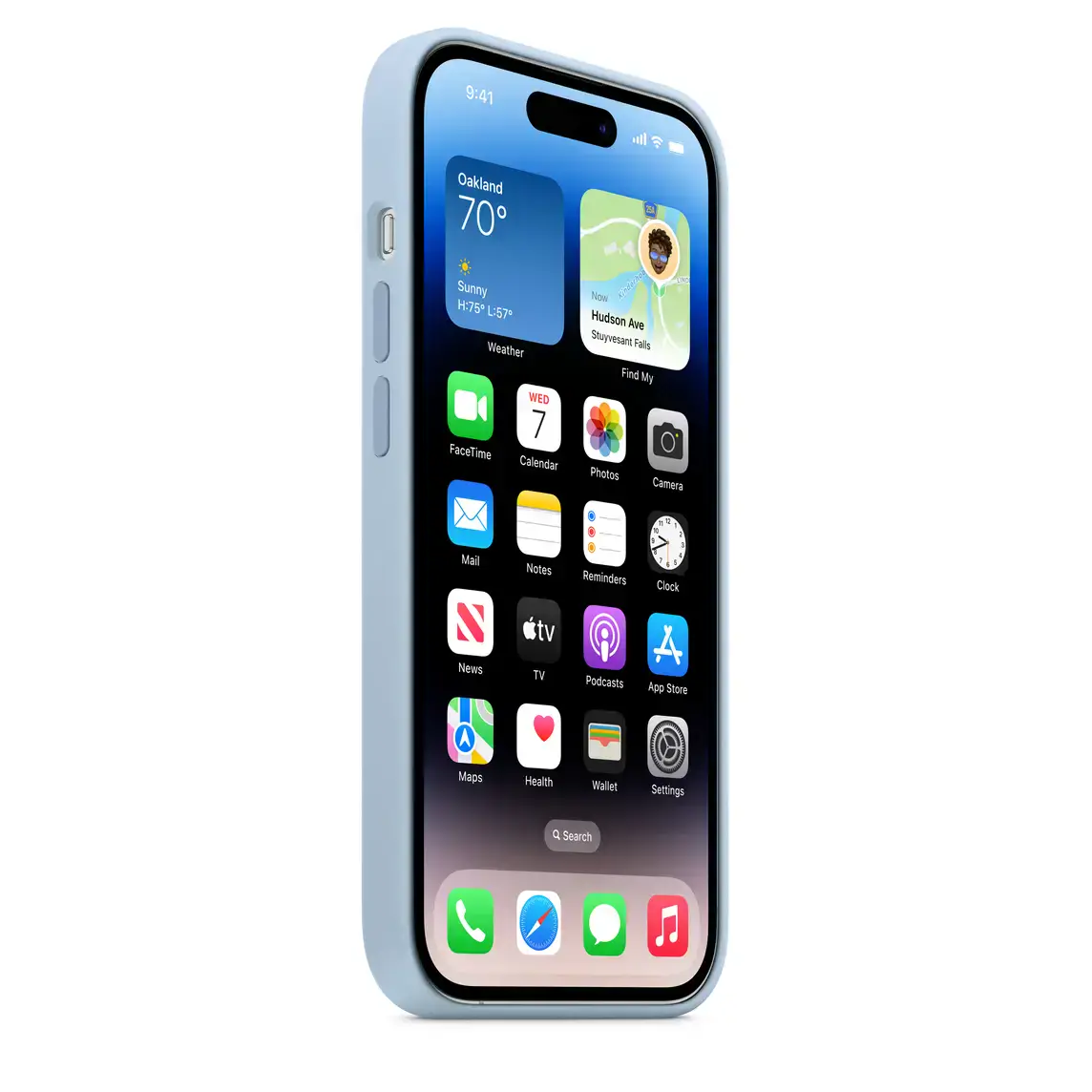 Чохол Apple iPhone 14 Pro Silicone Case with Animation & MagSafe (1:1 original) - Sky