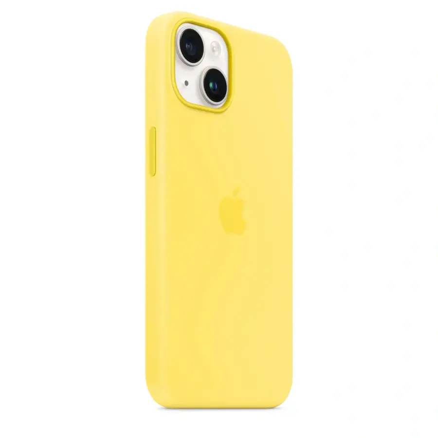 Чохол Apple iPhone 14 Silicone Case with Animation & MagSafe (1:1 original) - Canary Yellow