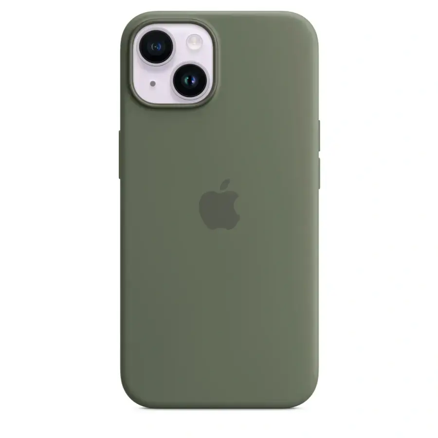 Чохол Apple iPhone 14 Silicone Case with Animation & MagSafe (1:1 original) - Olive
