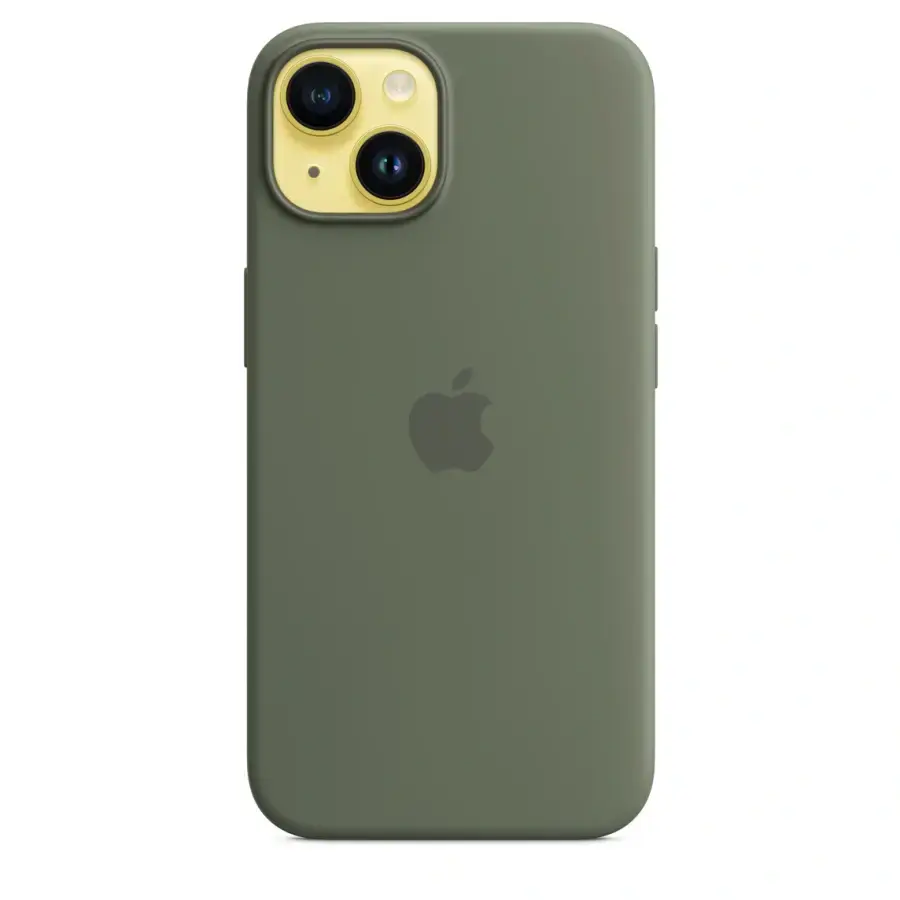 Чохол Apple iPhone 14 Silicone Case with Animation & MagSafe (1:1 original) - Olive