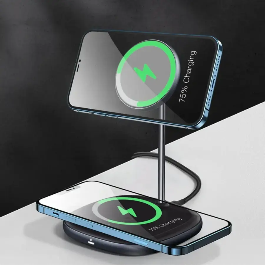 Бездротовий зарядний пристрій Baseus Swan 2-in-1 Wireless Magnetic Charging Bracket 20W (WXSW-D01)