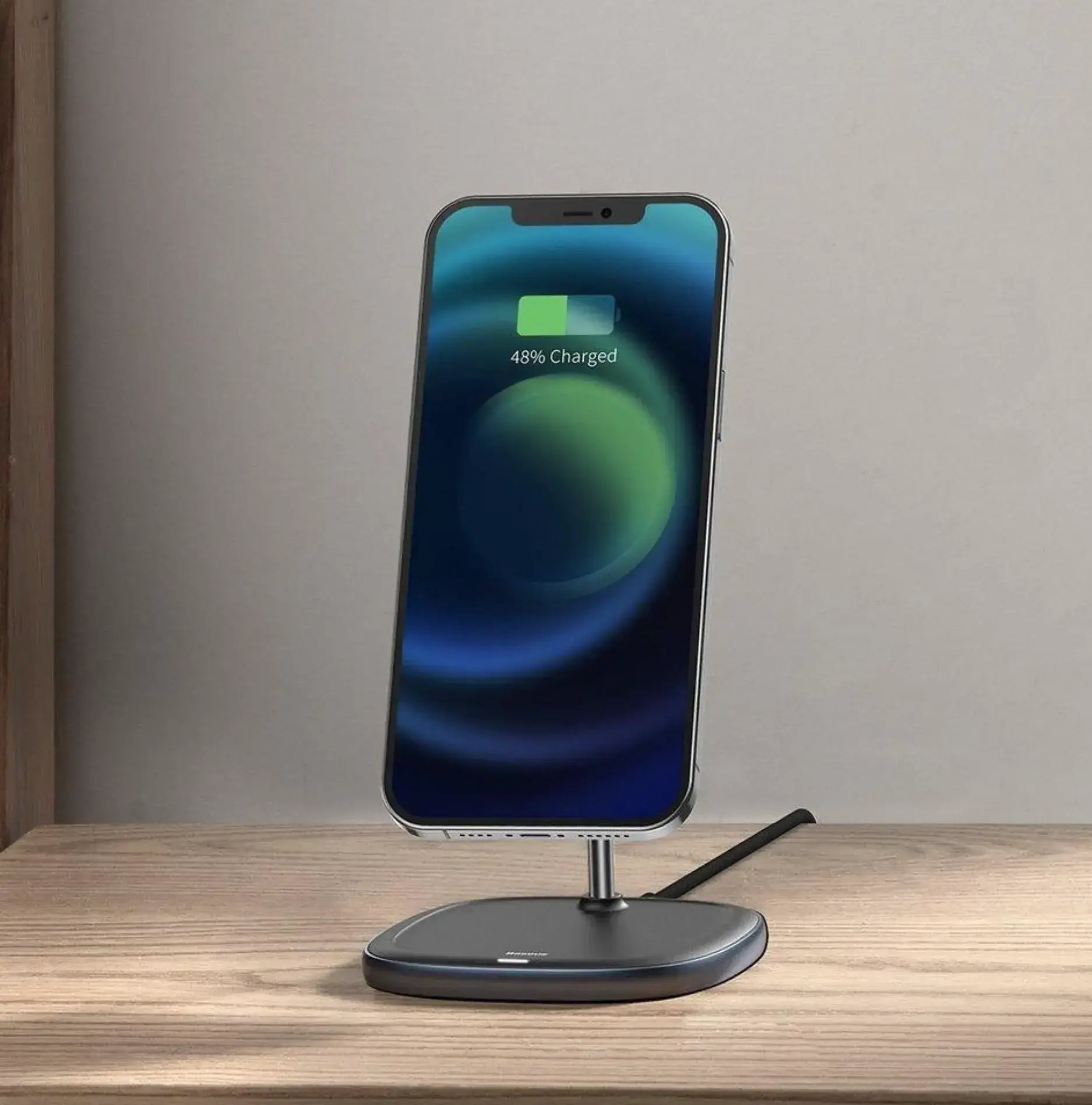 Бездротовий зарядний пристрій Baseus Swan Magnetic Desktop Bracket Black (WXSW-01)