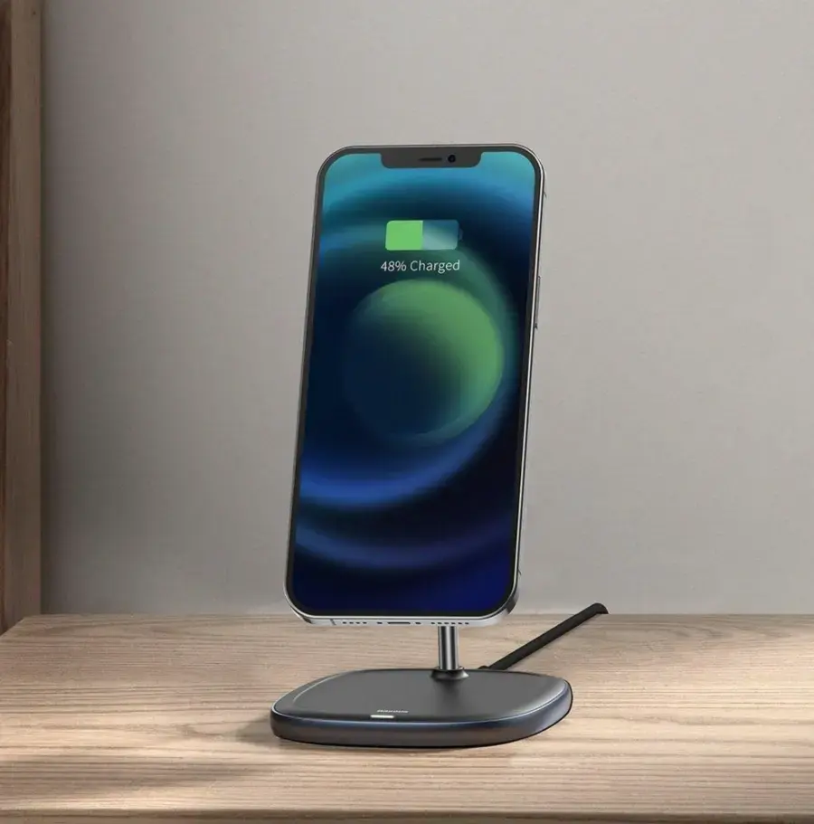 Бездротовий зарядний пристрій Baseus Swan Magnetic Desktop Bracket Black (WXSW-01)