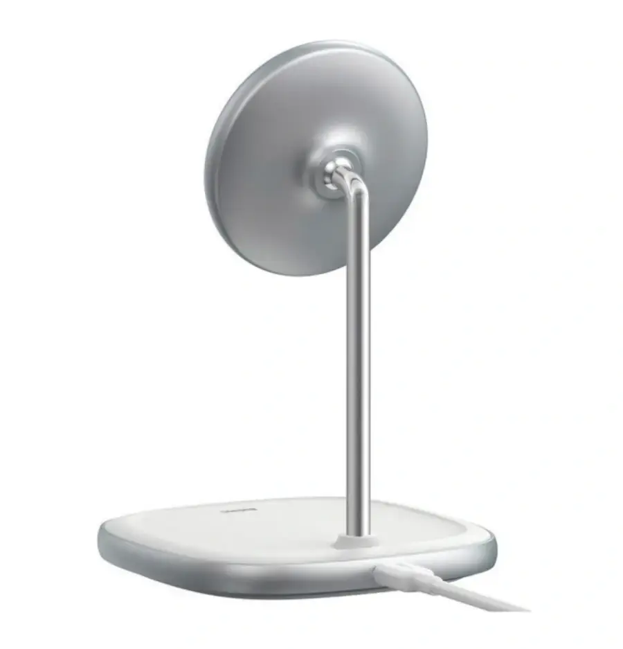 Бездротовий зарядний пристрій Baseus Swan Magnetic Desktop Bracket White (WXSW-02)