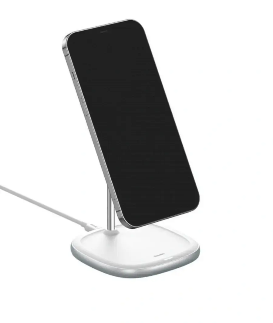 Бездротовий зарядний пристрій Baseus Swan Magnetic Desktop Bracket White (WXSW-02)