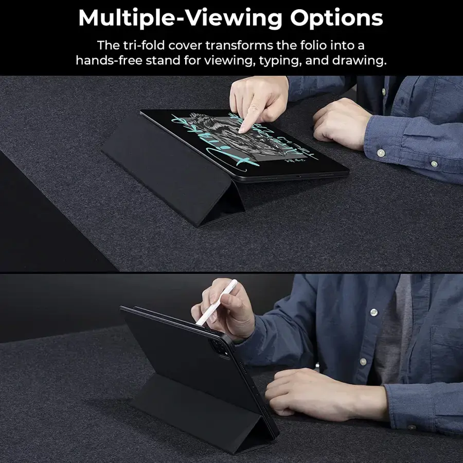 Чехол-накладка Pitaka MagEZ Folio for iPad Air 10.9" (4th and 5th Gen) - Black (B09F5PK9Y9)