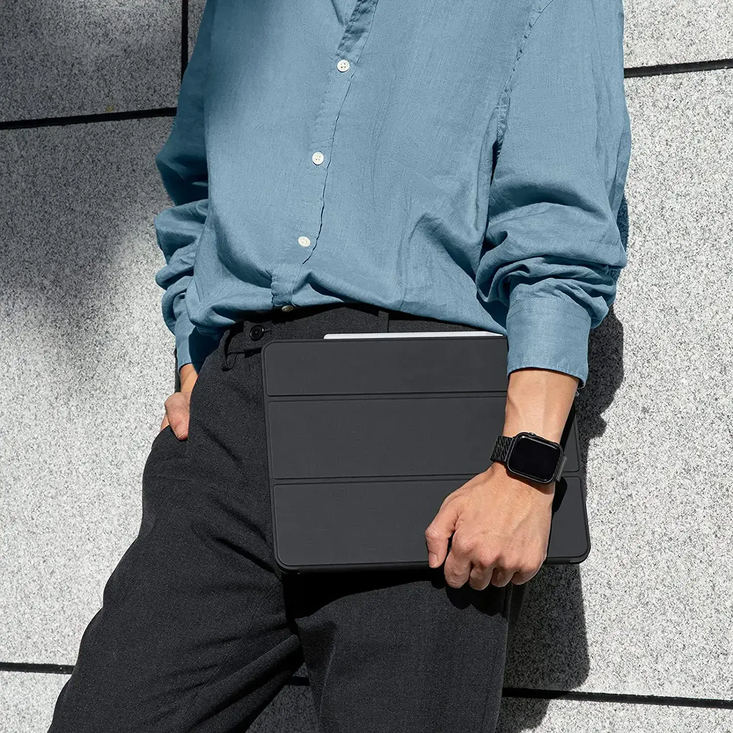 Чохол-накладка Pitaka MagEZ Folio for iPad Air 10.9" (4th and 5th Gen) - Black (B09F5PK9Y9)