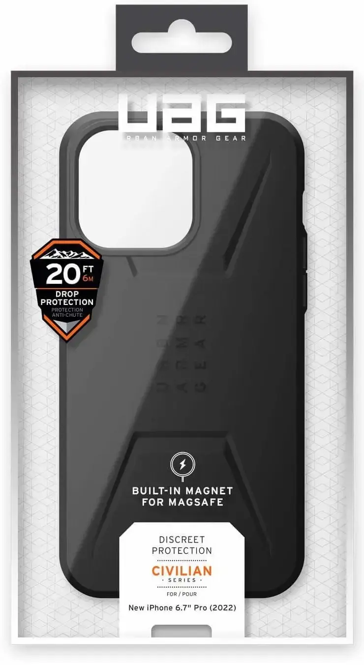 Чохол UAG Civilian Case with MagSafe for iPhone 14 Pro Max - Black (114039114040)