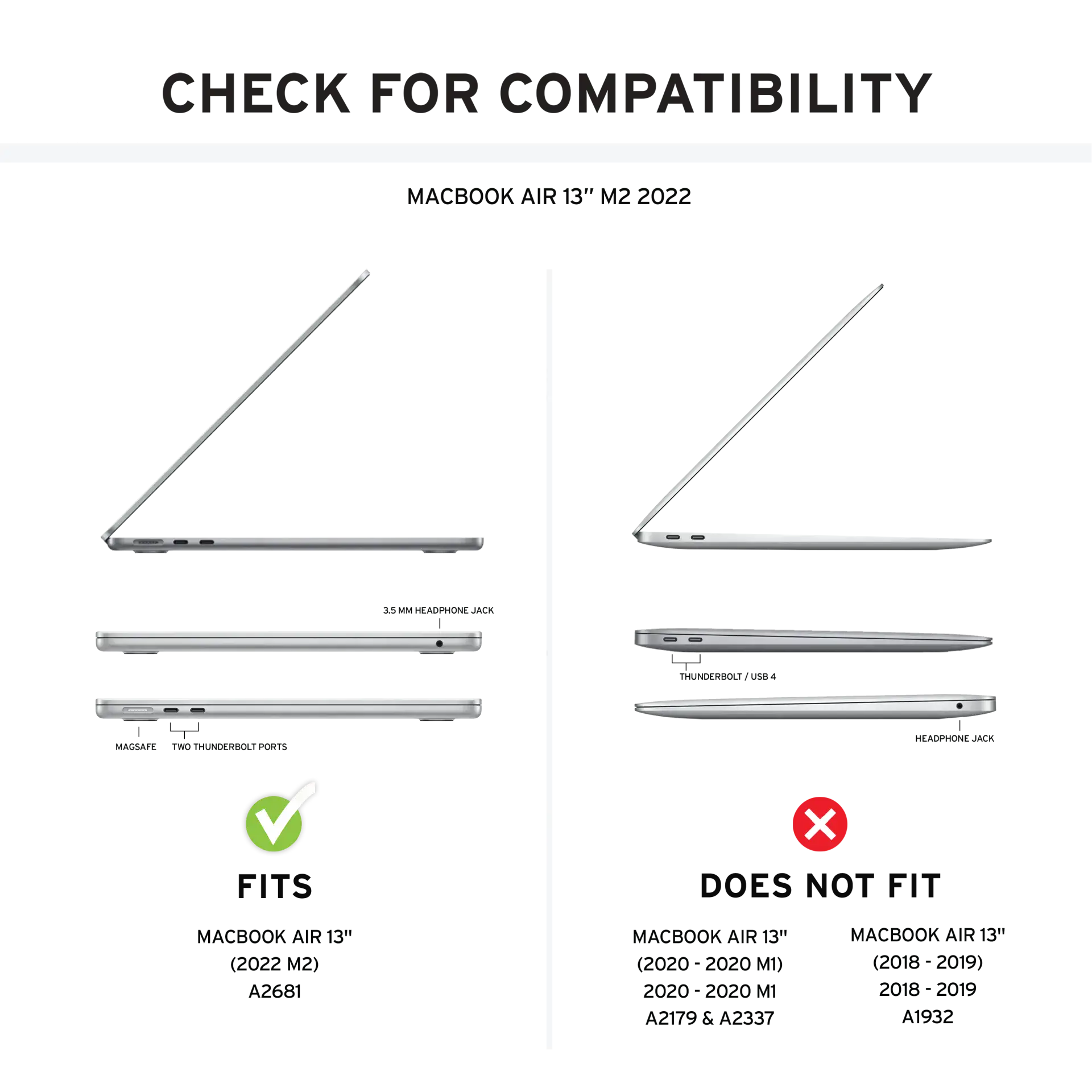 Чохол UAG Plyo series case for MacBook Air 13,6" [M2, 2022] Ice/Black (134007114340)